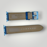 Watchandstrapco | The Austin: Air Force Blue Full Grain Leather Apple Watch Strap