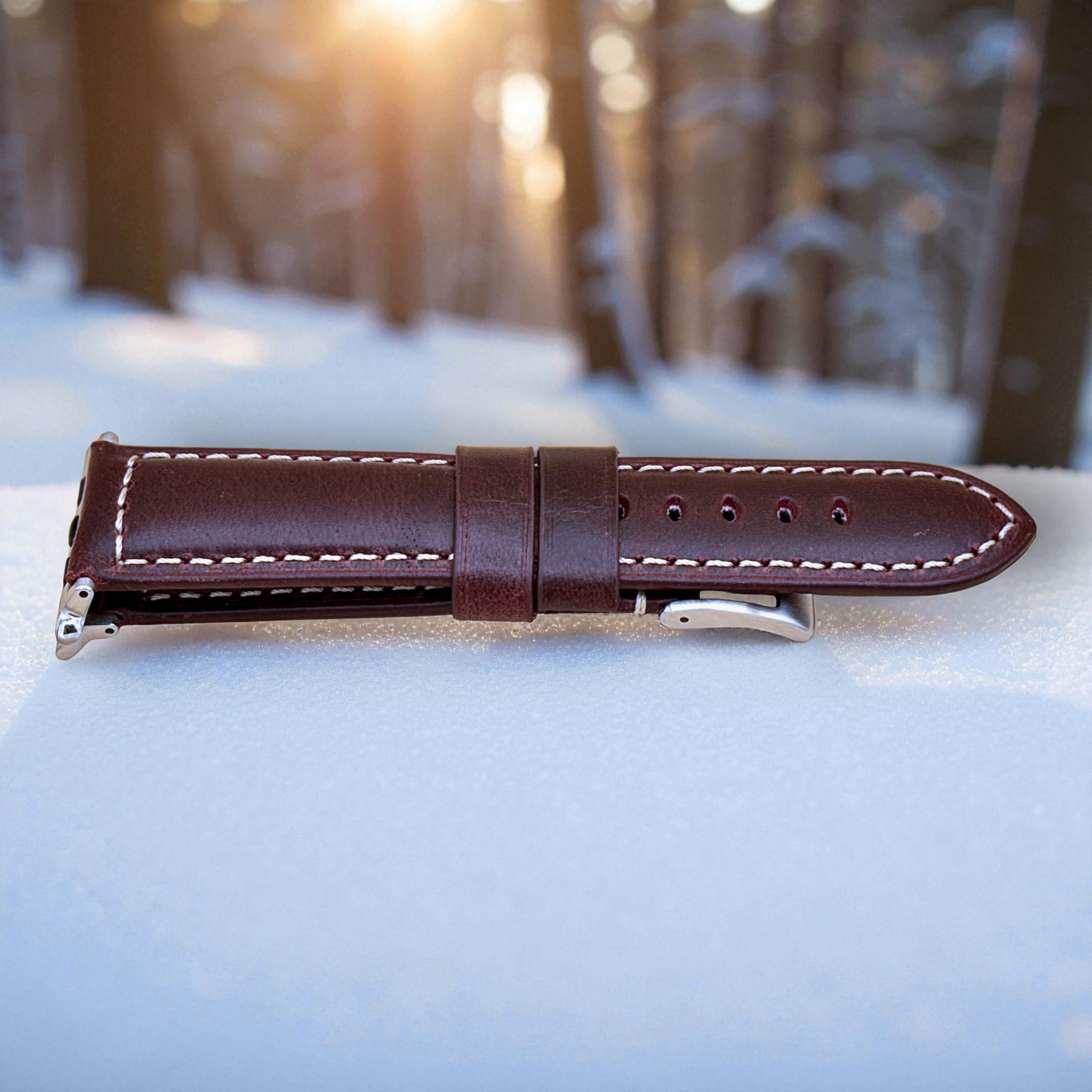 Watchandstrapco | The Berlin Padded Leather Apple Watch Strap