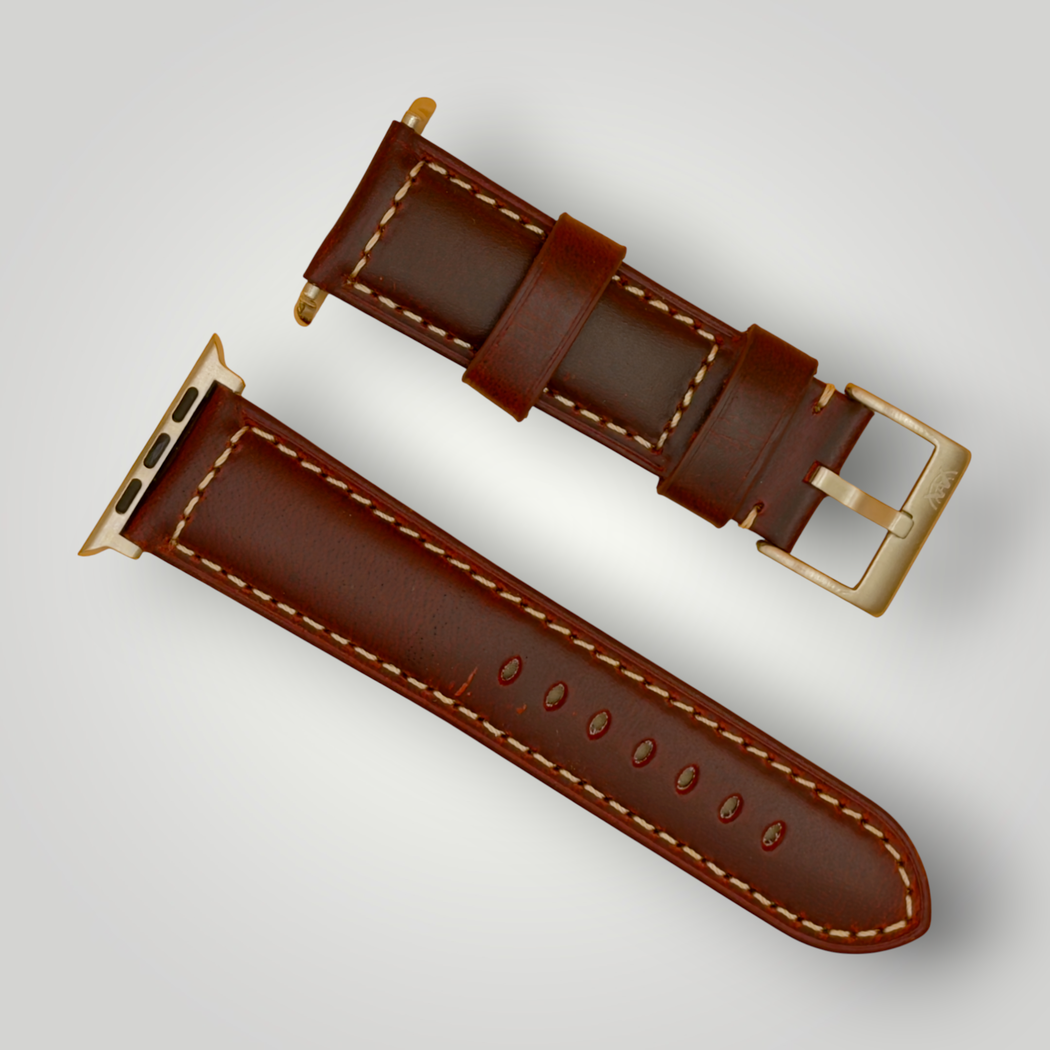 Watchandstrapco | The Berlin Padded Leather Apple Watch Strap