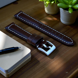 Watchandstrapco｜The Berlin ベルリン｜クラック加工パッド入りレザーウォッチストラップ