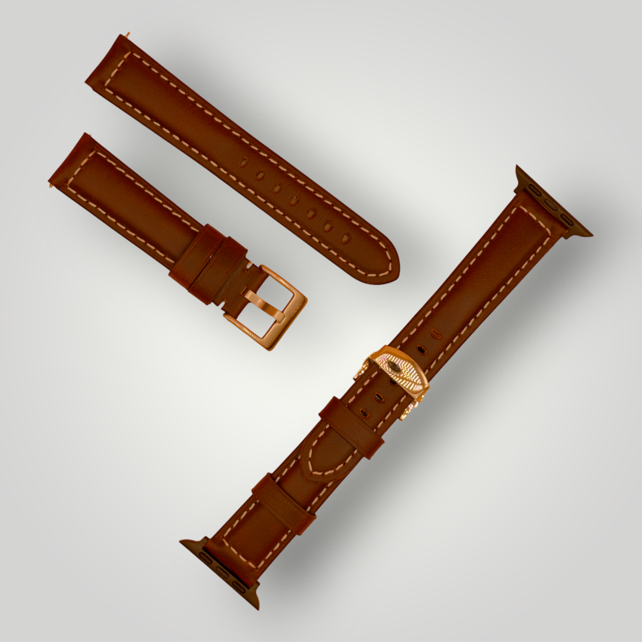 Watchandstrapco | The Berlin 粗獷紋理加厚皮革錶帶 | 雪茄棕、勃根地醇紅、沉穩靛藍