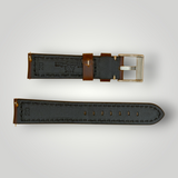 Watchandstrapco | The Berlin: Cracked Padded Leather Watch Strap