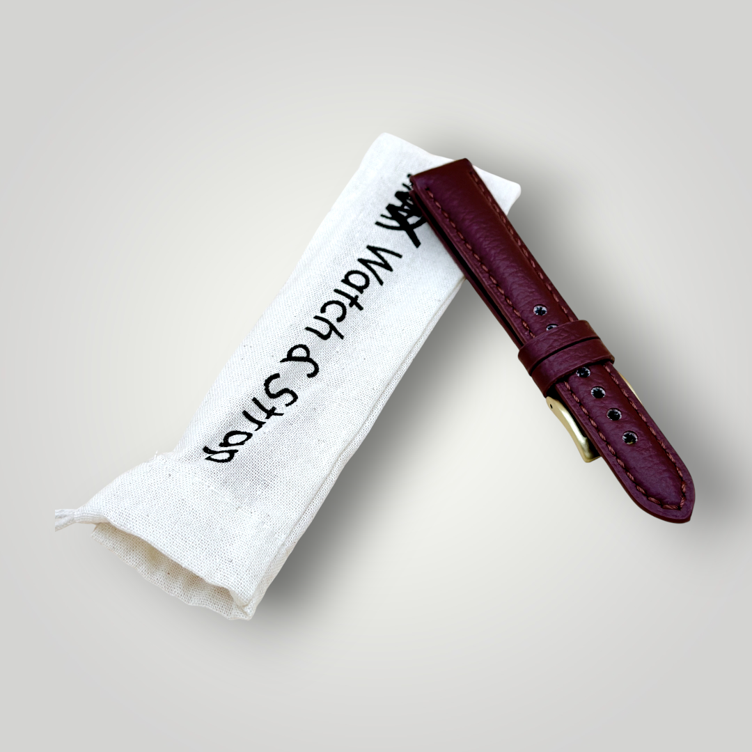 Watchandstrapco | The New York Vegan Leather Watch Strap | Cherry Red