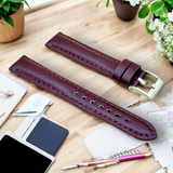 Watchandstrapco | The New York Vegan Leather Watch Strap | Cherry Red