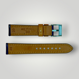 Watchandstrapco | The Oxford: Navy Blue Padded Calf Skin Watch Strap