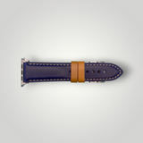 Watchandstrapco | The Oxford: Navy Blue Padded Calf Skin Apple Watch Strap