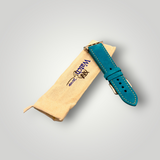Watchandstrapco | The Paris: Padded Suede Apple Watch Strap - Navy Blue / Gunmetal Grey / Turquoise Blue