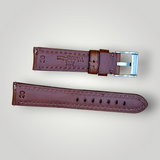 Watchandstrapco | The Prague: Chestnut Brown Vegetable Tanned Full Grain Leather Watch Strap