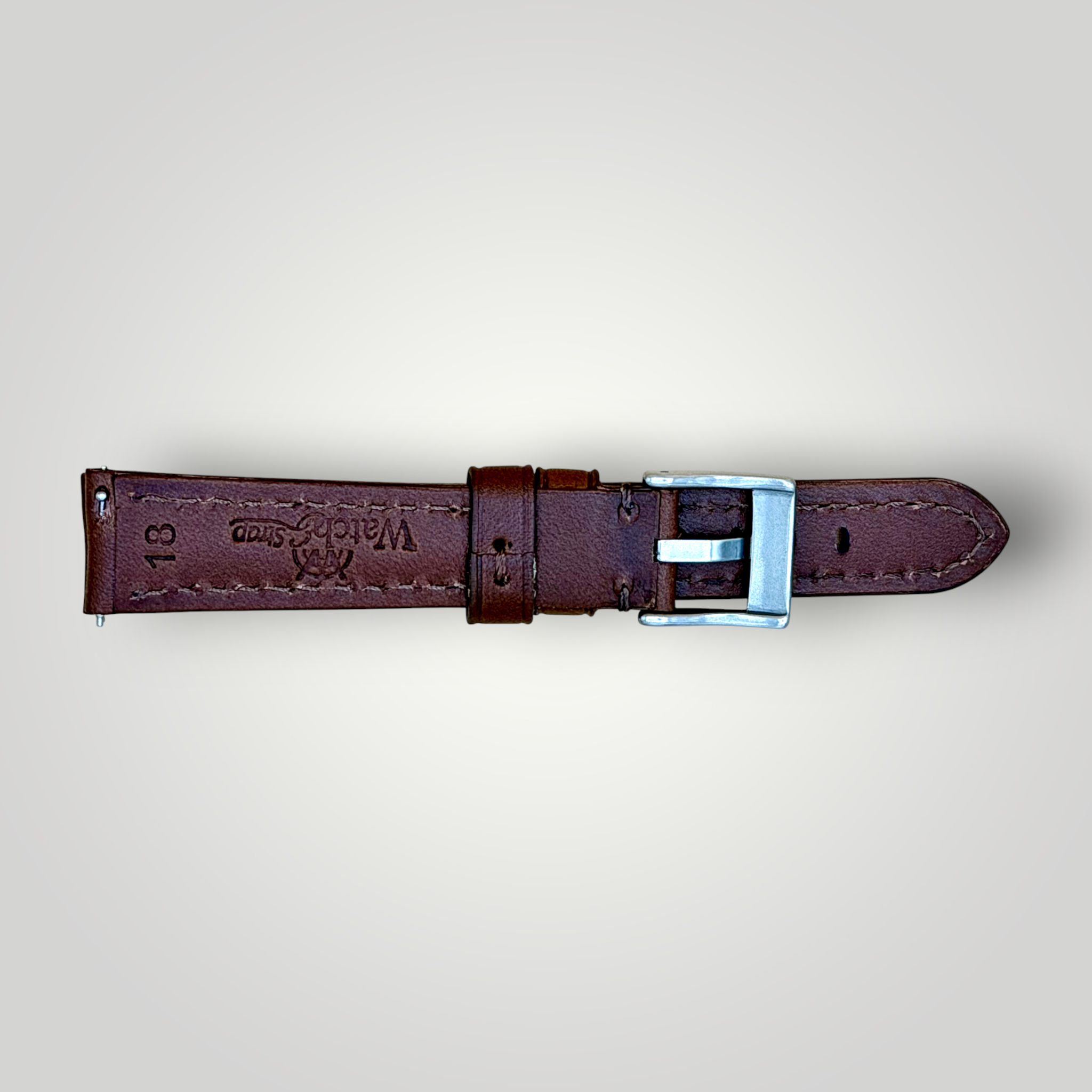 Watchandstrapco | The Prague: Chestnut Brown Vegetable Tanned Full Grain Leather Watch Strap