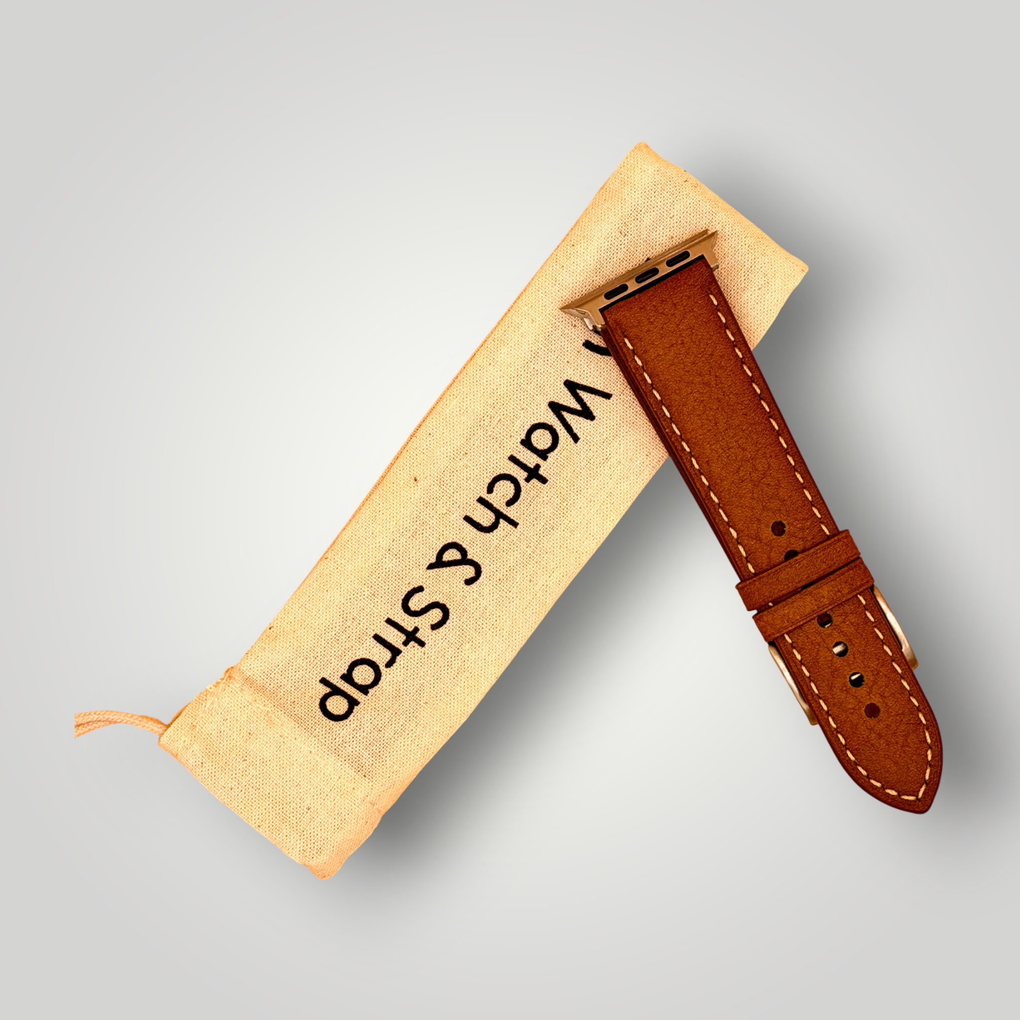 Watchandstrapco | The Rome: Copper Brown Italian Full Grain Leather Apple Watch Strap