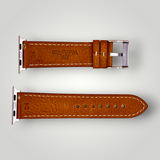 Watchandstrapco | The Rome: Copper Brown Italian Full Grain Leather Apple Watch Strap