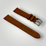 Watchandstrapco | The Rome: Copper Brown Italian Full Grain Leather Watch Strap