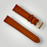 Watchandstrapco | The Rome: Copper Brown Italian Full Grain Leather Watch Strap