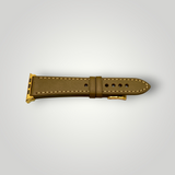 Watchandstrapco | The Venice – Army Green Italian Vegetable Tanned Leather Apple Watch Strap