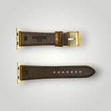 Watchandstrapco | The Venice – Army Green Italian Vegetable Tanned Leather Apple Watch Strap