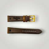 Watchandstrapco | The Venice – Army Green Italian Vegetable Tanned Leather Watch Strap