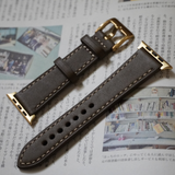 Watchandstrapco | The Venice – Army Green Italian Vegetable Tanned Leather Apple Watch Strap