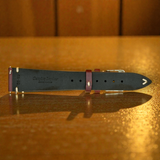 WatchGecko｜Vintage-Stitched Genuine Leather Watch Strap (Burgundy & Cognac)