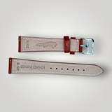WatchGecko Flat Leather Watch Strap | Classic Rust Brown