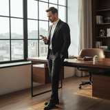 WatchGecko Genuine Leather Watch Tray | Brown Nubuck & Beige Nubuck