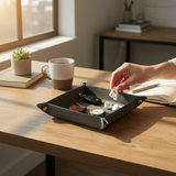 WatchGecko Genuine Leather Watch Tray | Brown Nubuck & Beige Nubuck