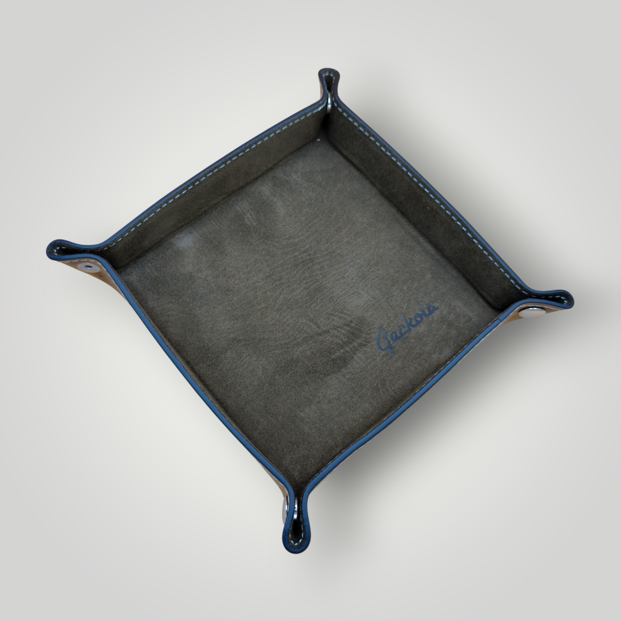 WatchGecko Genuine Leather Watch Tray | Brown Nubuck & Beige Nubuck