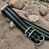 ZULUDIVER | 1973 British Military Nylon Watch Strap – Zulu - Khaki / Olive Green / Classic Bond