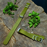 ZULUDIVER | 1973 British Military Nylon Watch Strap – Zulu - Khaki / Olive Green / Classic Bond