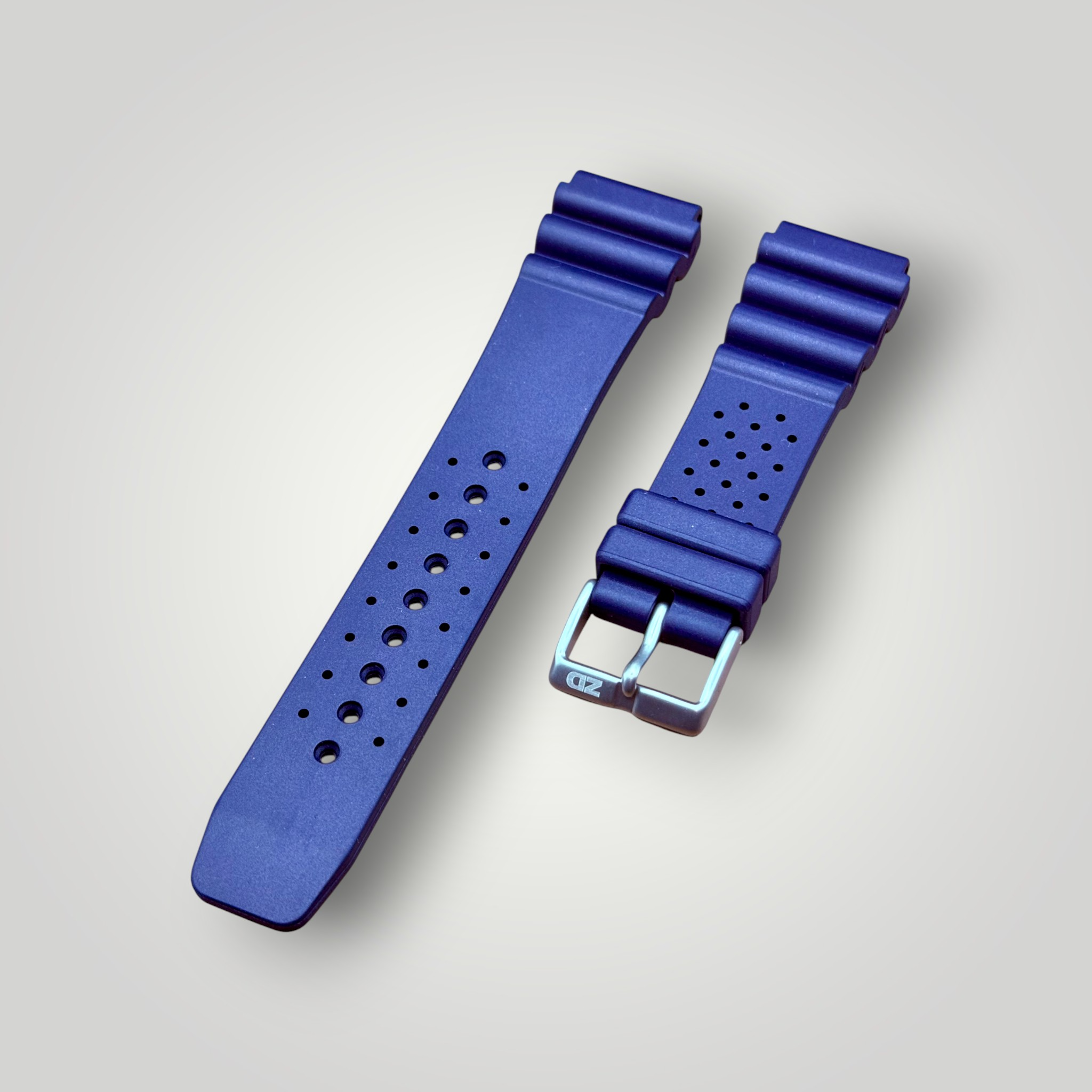 ZULUDIVER | 285 Italian Rubber Diver's Watch Strap - Navy Blue