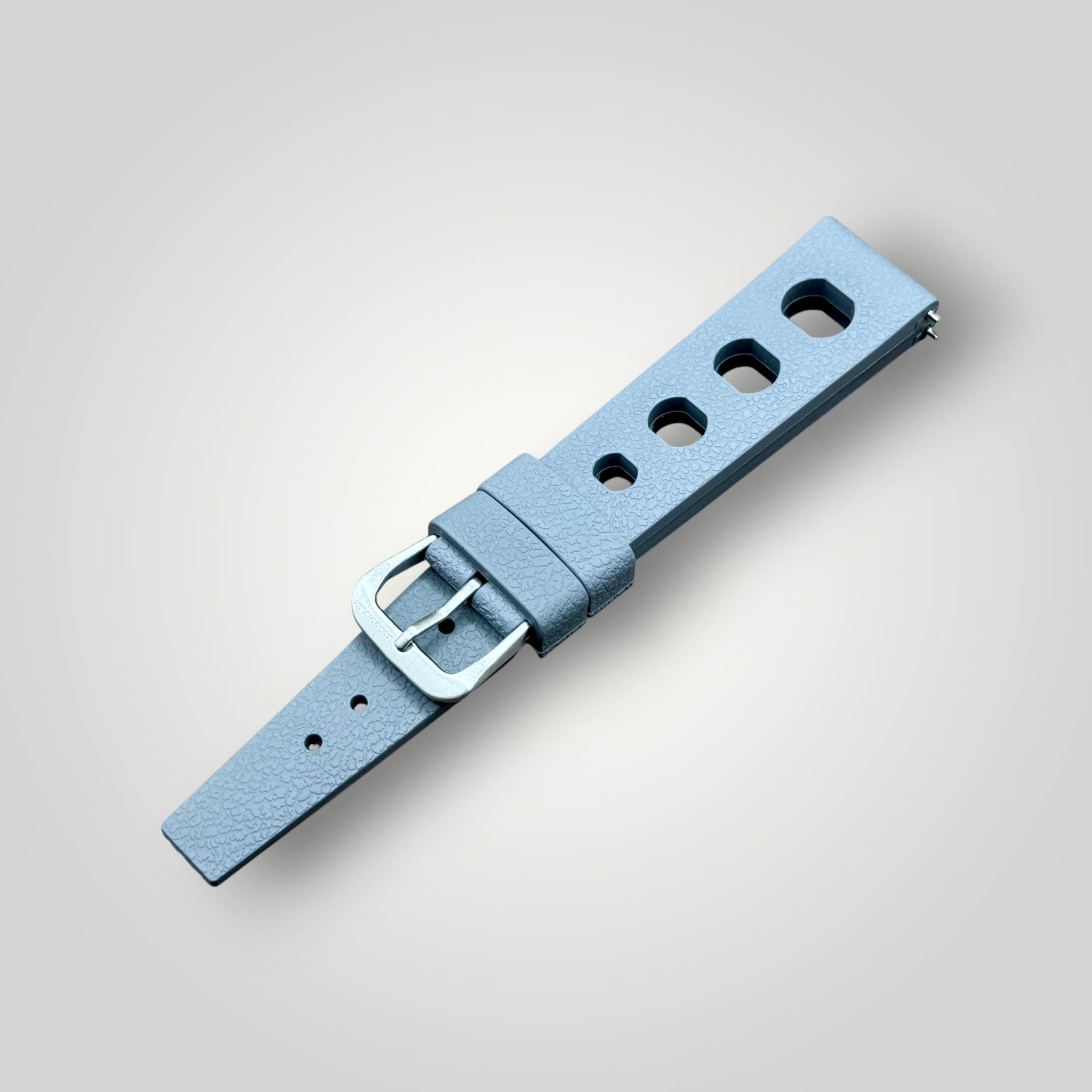 ZULUDIVER | Tropical Regis FKM Rubber Watch Strap - Grey