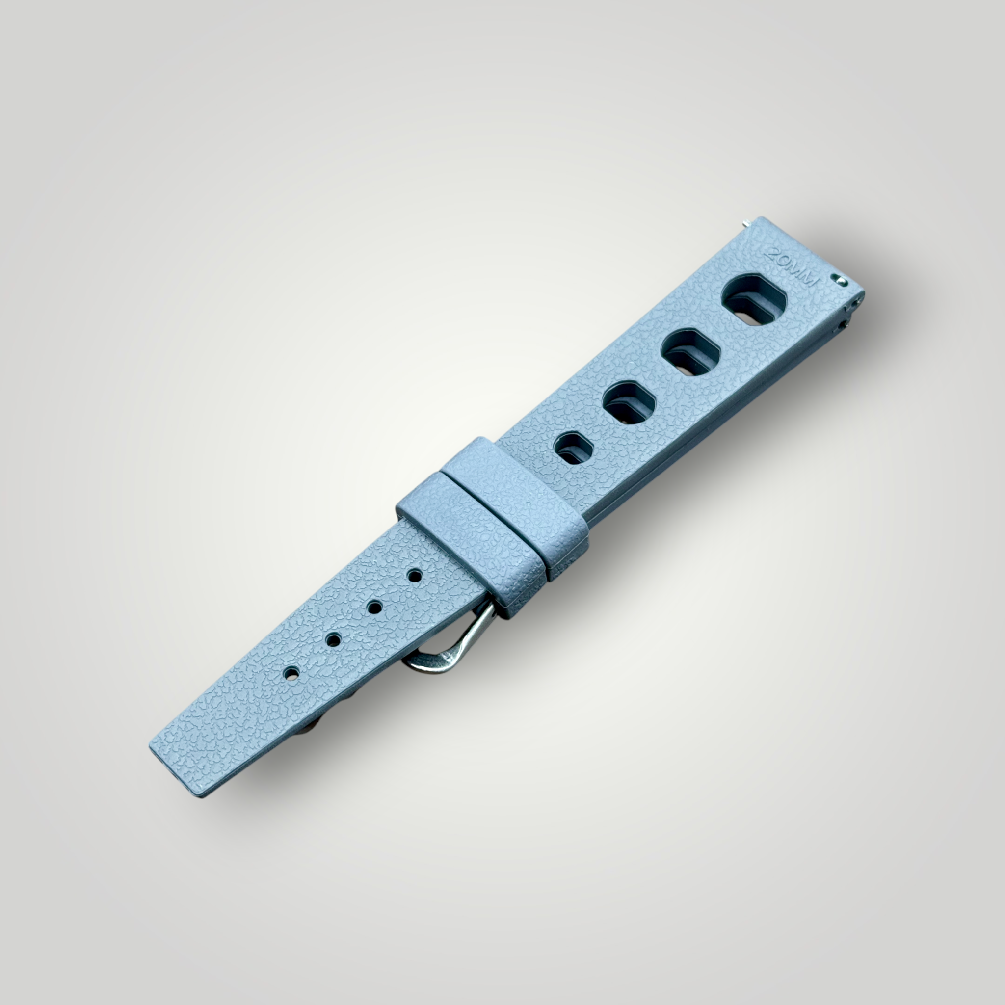 ZULUDIVER | Tropical Regis FKM Rubber Watch Strap - Grey