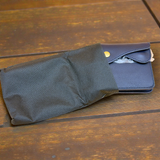 IKENOHATA GINKAWATEN 池之端銀革店 Cramp Italian Shrink Leather Double Flap Bi-fold Wallet – BLUE