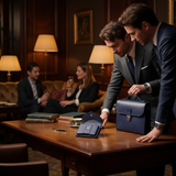 IKENOHATA GINKAWATEN 池之端銀革店 Cramp Pueblo Slim Wallet | NAVY