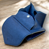 IKENOHATA GINKAWATEN 池之端銀革店｜Cramp クランプ｜プエブロレザー スリムウォレット｜ネイビー