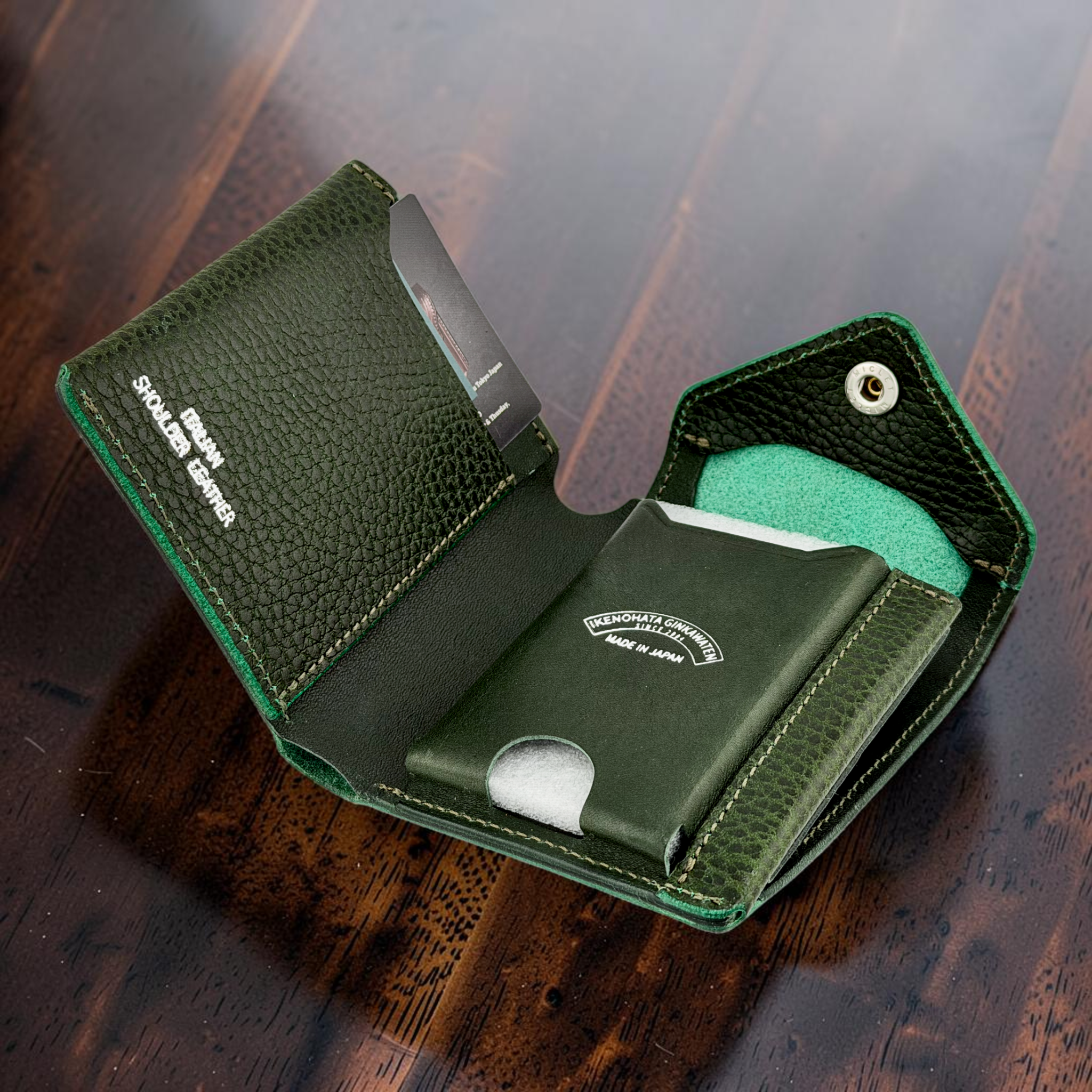 Cramp Doraro Italian Embossed Leather Garcon Slim Wallet — Effortless Access & Large Capacity — 8.5×9.5×2.0cm