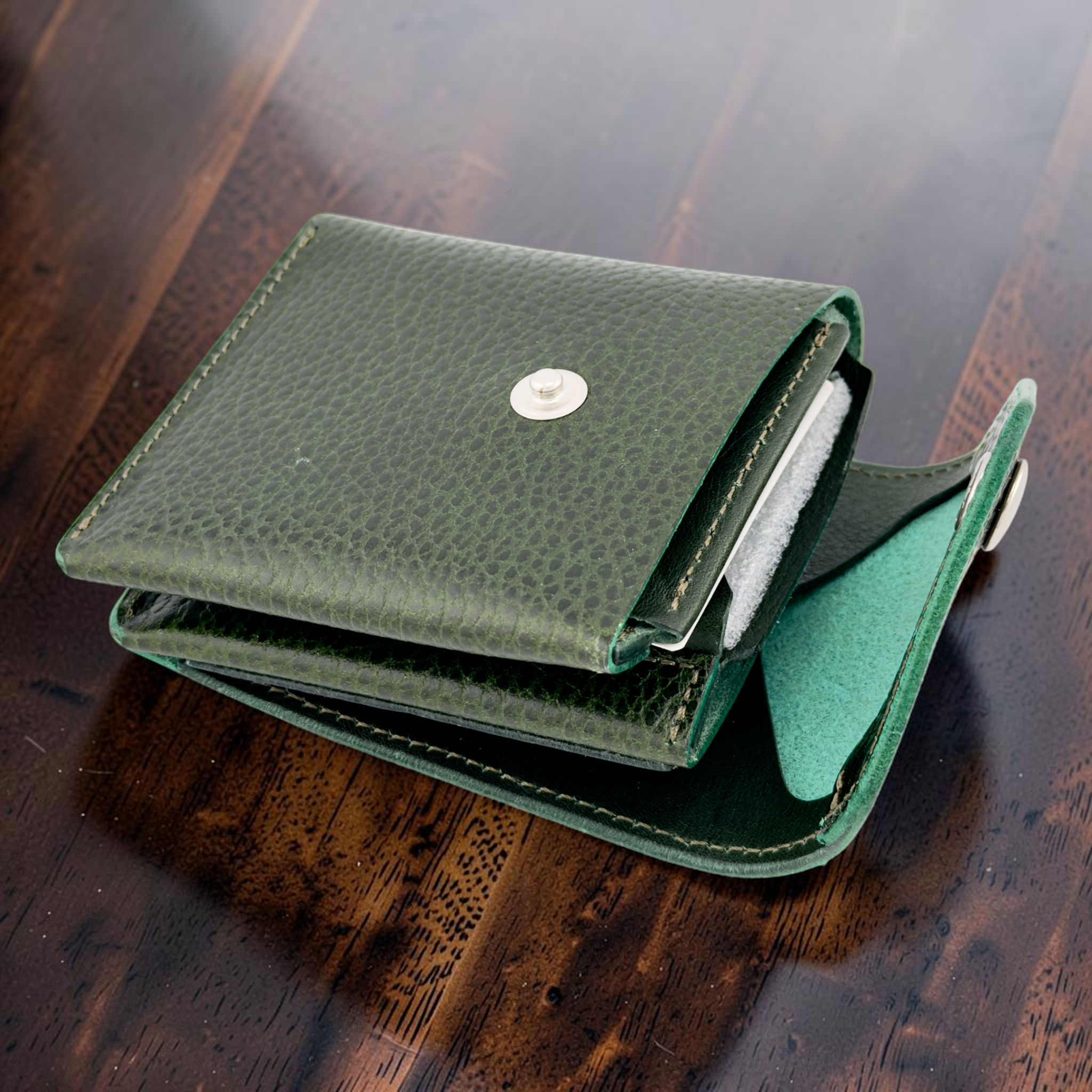 Cramp Doraro Italian Embossed Leather Garcon Slim Wallet — Effortless Access & Large Capacity — 8.5×9.5×2.0cm