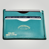 Cramp UK Bridle Leather Compact Wallet — Brass Front Accent — 10×7×3cm, Bourbon