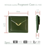 Cramp UK Bridle Leather Compact Wallet — Brass Front Accent — 10×7×3cm, Bourbon